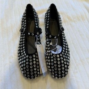 A NEW DAY Black Studded Women's FLATS